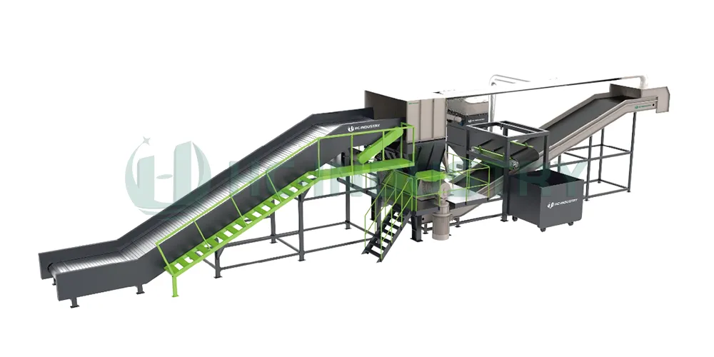 Sistema de trituración de residuos voluminosos
